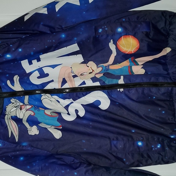 Members Only x Space Jam: A New Legacy Snorkel Bomber Puffer Jacket Size Medium - Picture 2 of 16